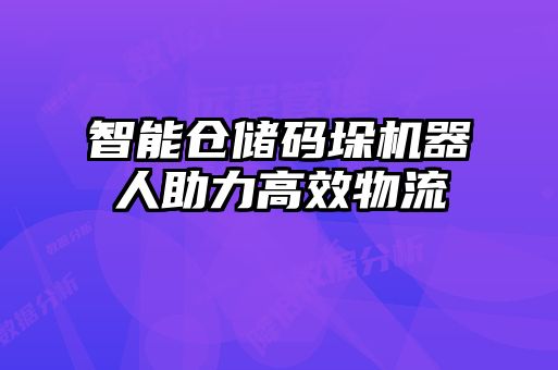 智能倉儲碼垛機(jī)器人助力高效物流