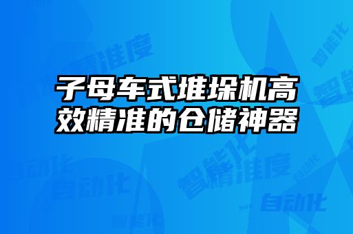 子母車式堆垛機(jī)高效精準(zhǔn)的倉儲(chǔ)神器