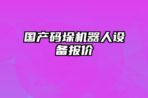 國(guó)產(chǎn)碼垛機(jī)器人設(shè)備報(bào)價(jià)
