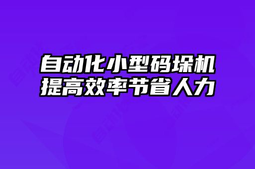 自動(dòng)化小型碼垛機(jī)提高效率節(jié)省人力