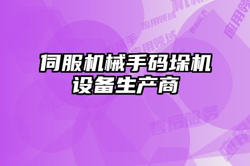 伺服機械手碼垛機設備生產(chǎn)商