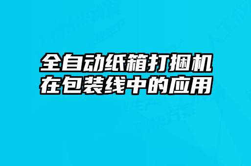 全自動(dòng)紙箱打捆機(jī)在包裝線中的應(yīng)用