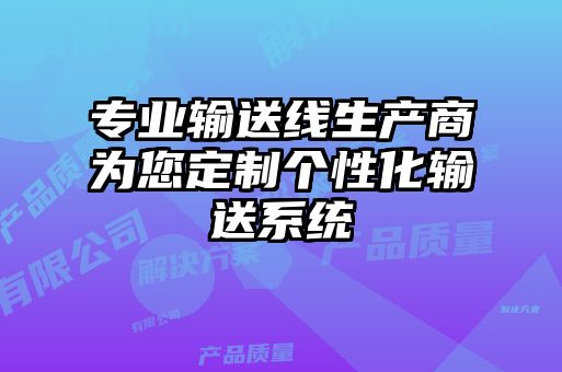 專(zhuān)業(yè)輸送線(xiàn)生產(chǎn)商為您定制個(gè)性化輸送系統(tǒng)