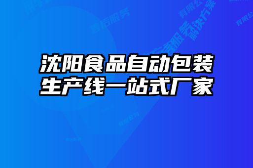 沈陽食品自動(dòng)包裝生產(chǎn)線一站式廠家
