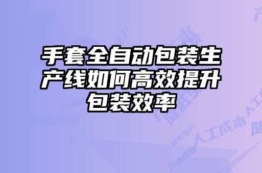 手套全自動(dòng)包裝生產(chǎn)線(xiàn)如何高效提升包裝效率