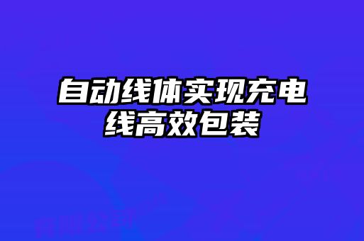 自動(dòng)線體實(shí)現(xiàn)充電線高效包裝