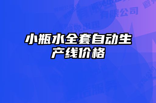 小瓶水全套自動生產(chǎn)線價(jià)格