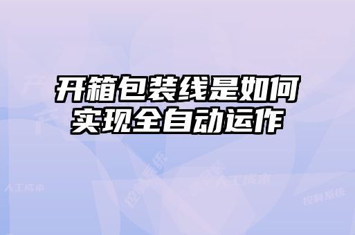 開箱包裝線是如何實(shí)現(xiàn)全自動運(yùn)作